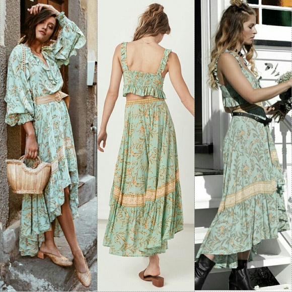 New spell designs Maisie skirt vintage turquoise M - Picture 4 of 8